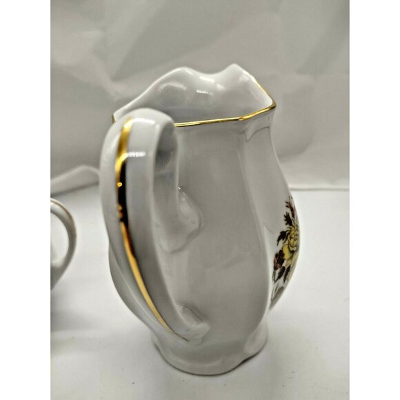 Vintage Bohemia Works in Neurohlau, Large Creamer & Sugar Bowl "Orion" 1920-1945 - Picture 4 of 12
